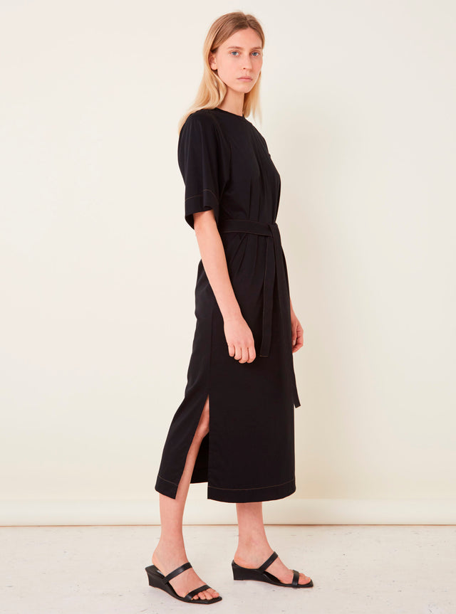 robe longue à manches froncées - Image principale