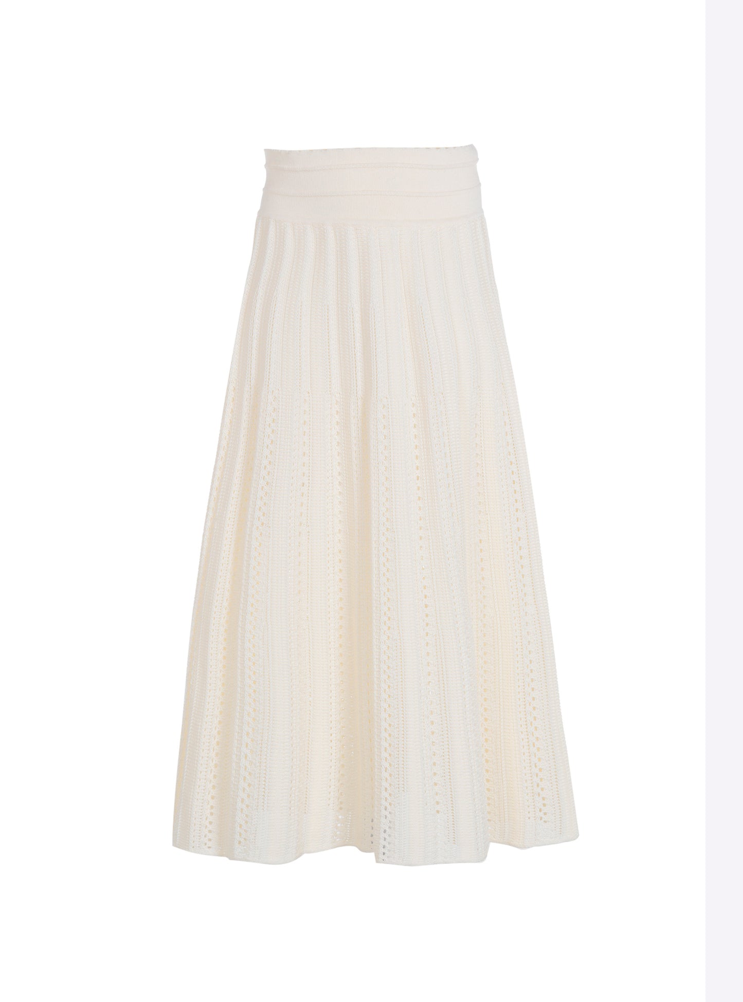 Jupe longue en maille guipure naturel - Molli