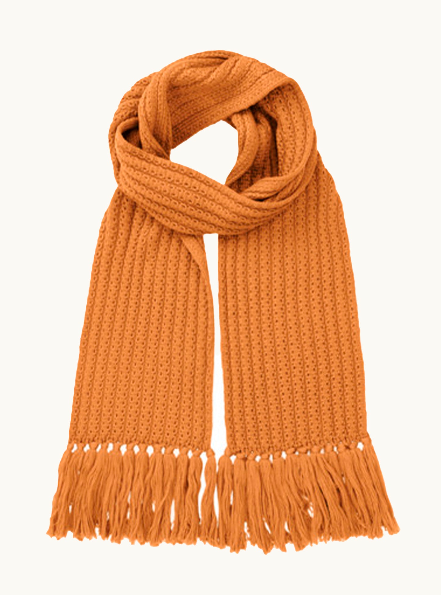 Echarpe longue à franges - Vêtement en maille de luxe Molli