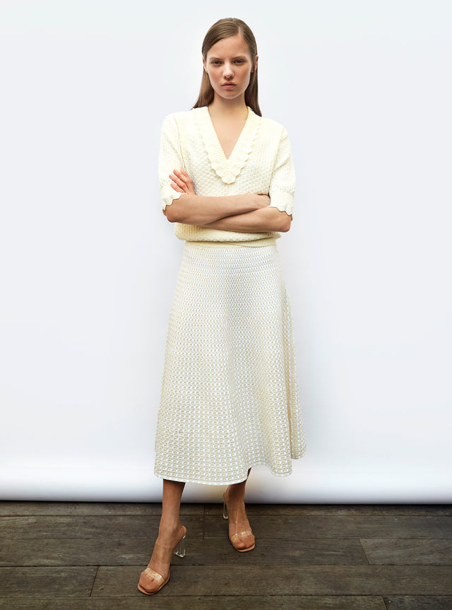 romantic top with v-neckline - Image principale