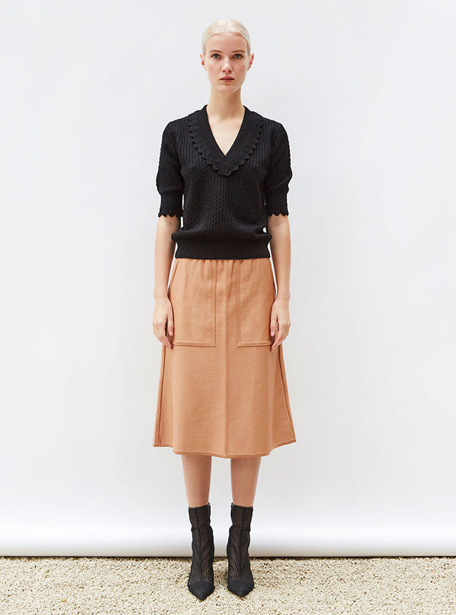 full knit straight skirt - Image principale