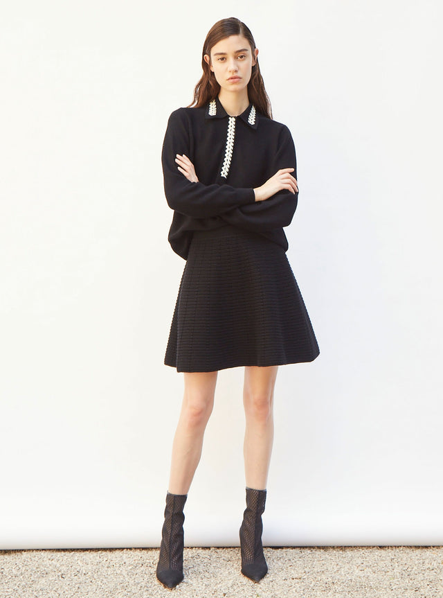 chemisier col brodé - Image principale