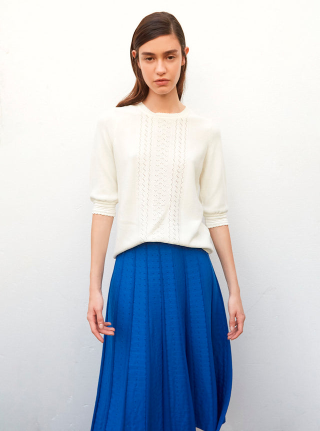 top en maille pointelle - Image principale