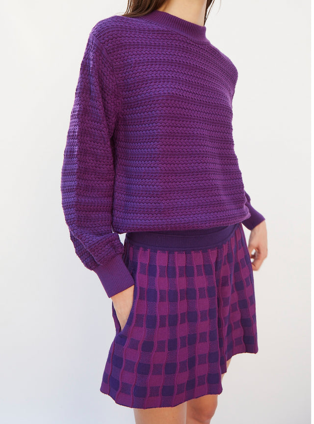 short en maille vichy uni - Image principale