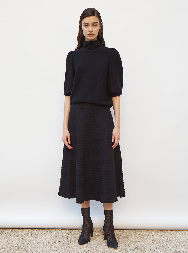 top en maille col enveloppant - Image principale