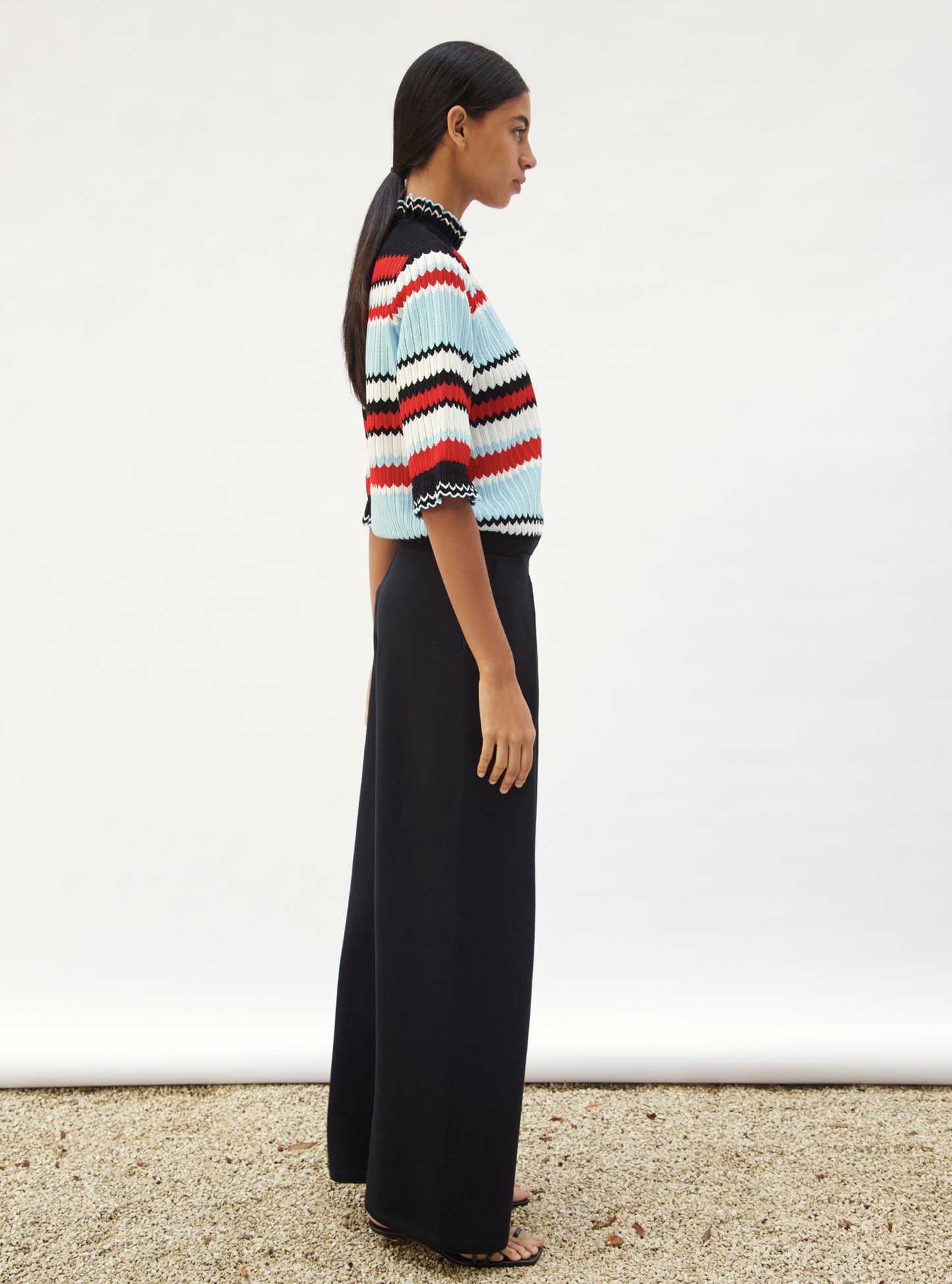 Top en maille à mini chevrons - Tops, blouses de luxe