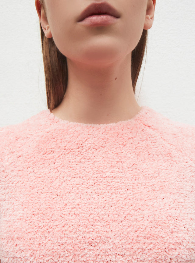 cotton fur knit top - Image principale