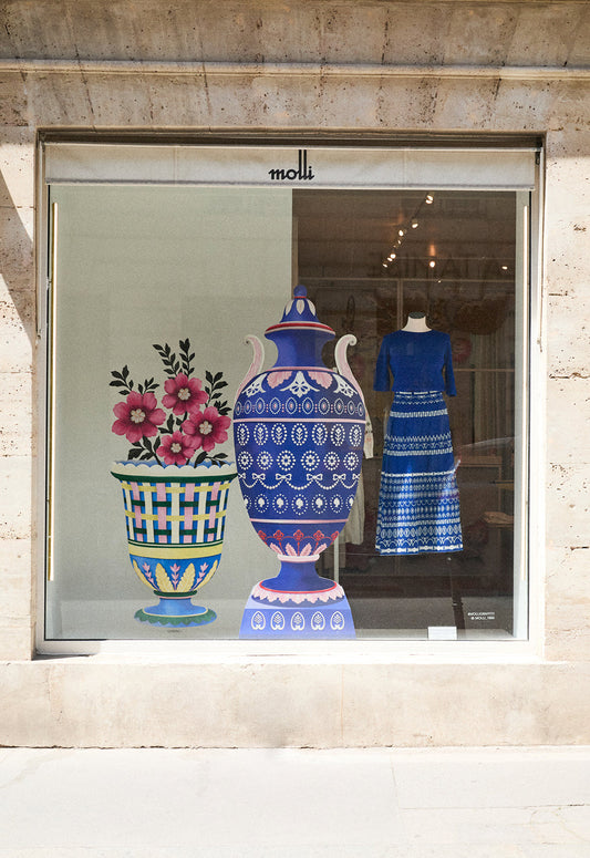 Porcelaine et maille la nouvelle vitrine Molli