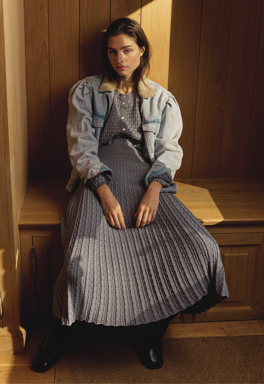 l'ensemble en maille cannage