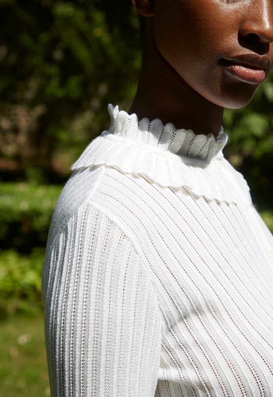 top en maille fine molli