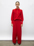 Pantalon ample maille couture rouge vif - Vêtement en maille de luxe Molli