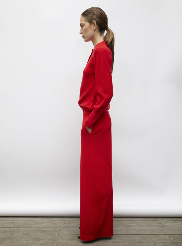 pantalon ample maille couture - Image principale