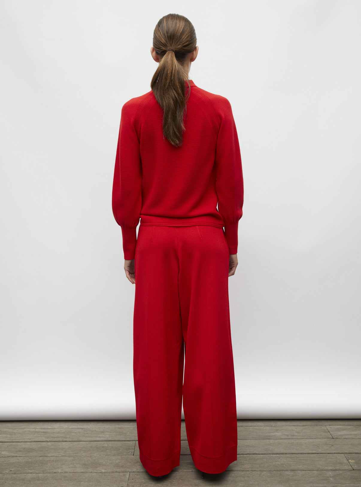 Polo en maille de luxe Molli - Polo fin finition picots Rouge vif