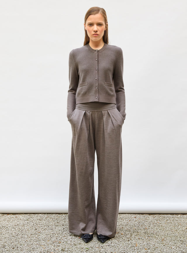 garter-stitch knit cardigan - Image principale