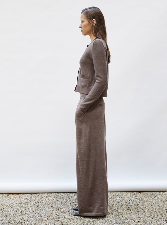 garter-stitch knit cardigan - Image principale