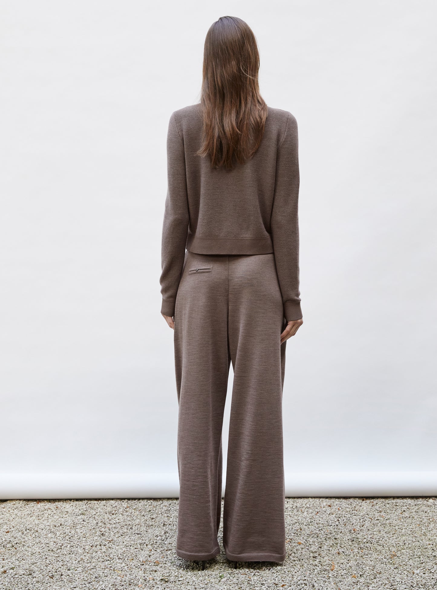 Cardigan maille point mousse Châtaigne - Molli