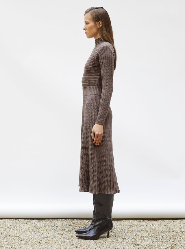 robe longue maille plissée - Image principale