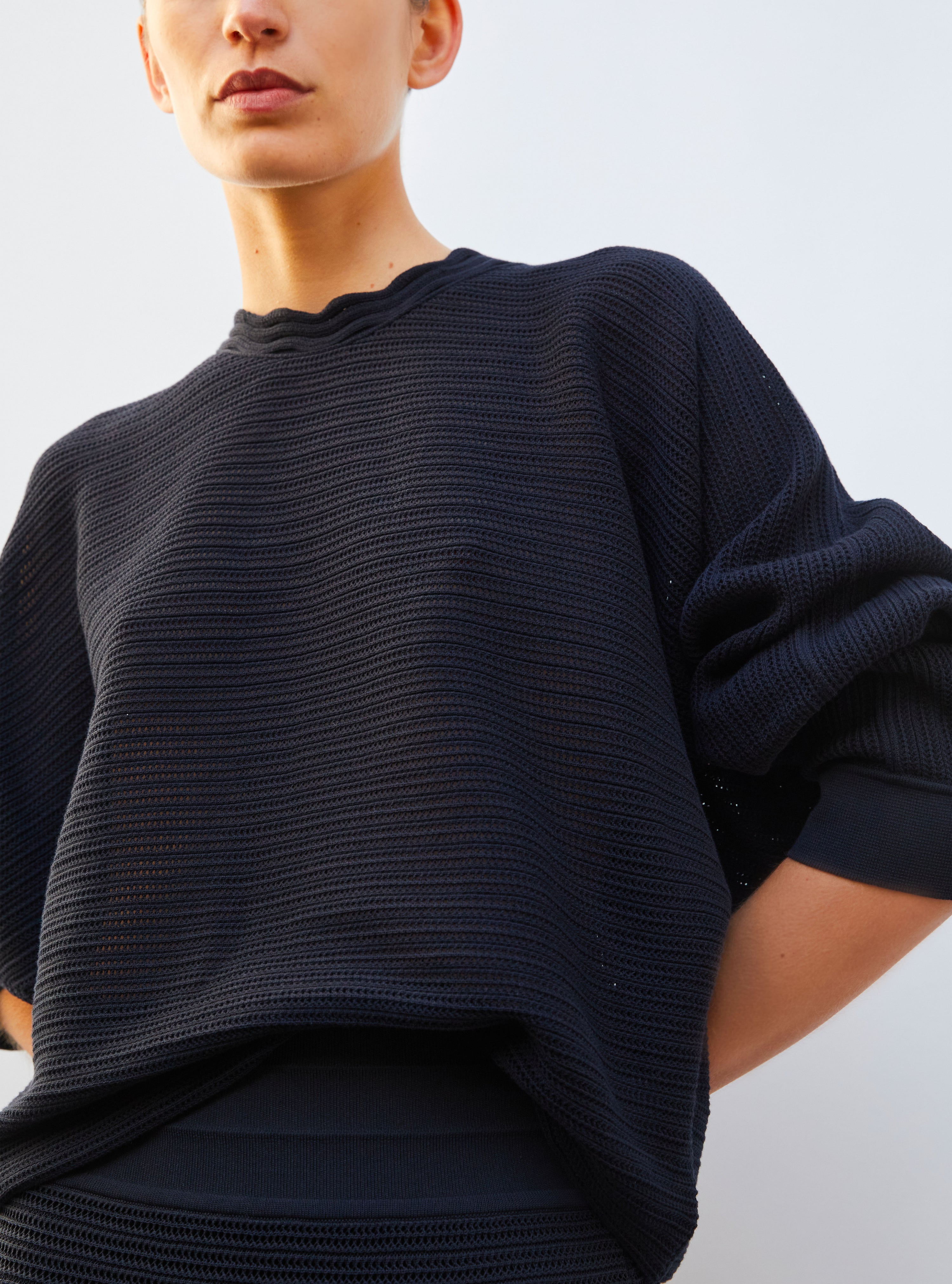 top ample maille pointelle nuit - Molli