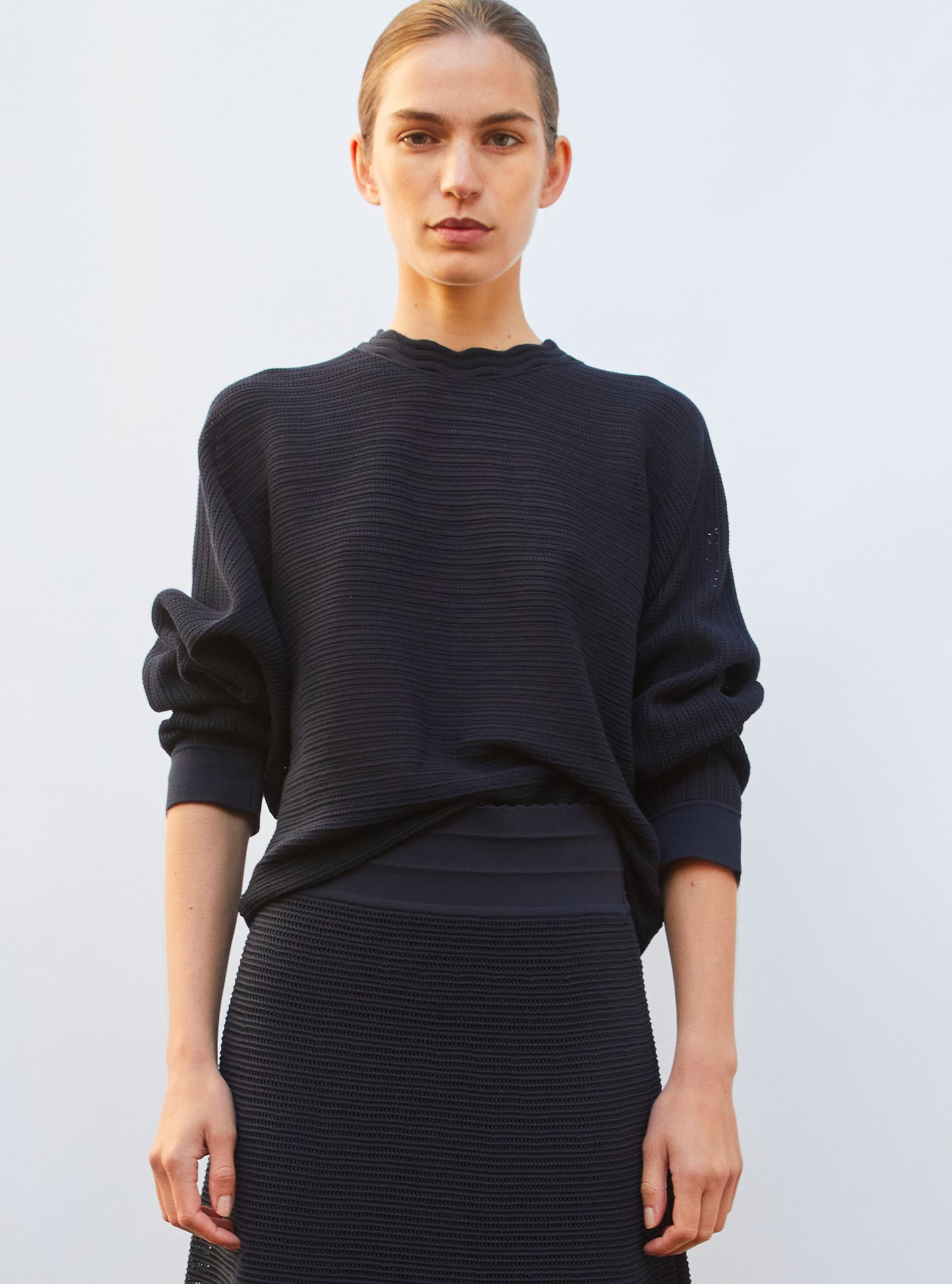 top ample maille pointelle nuit - Vêtement en maille de luxe Molli