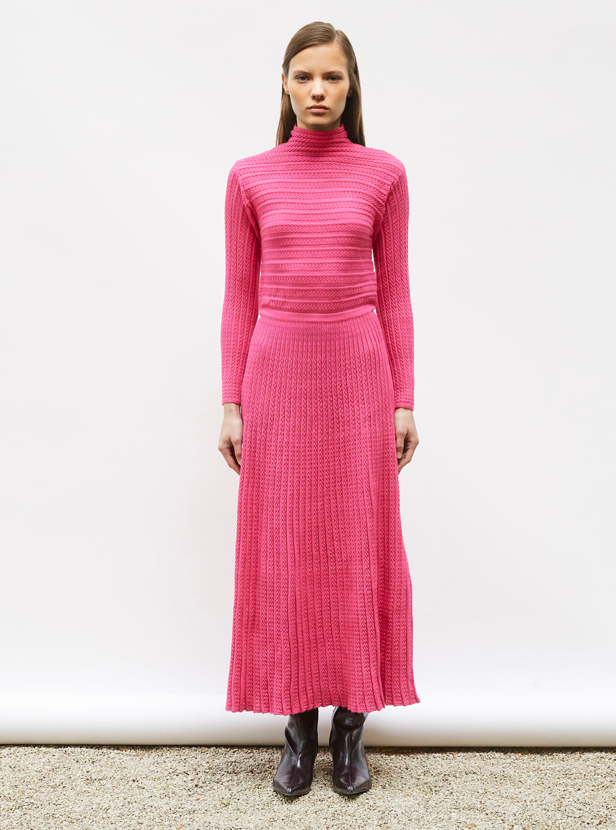 maxi pleated knit dress cosmo pink | Molli maxi pleated knit dress cosmo pink | Molli