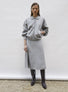 Veste en maille col croquet Gris souris - Vêtement de luxe femme