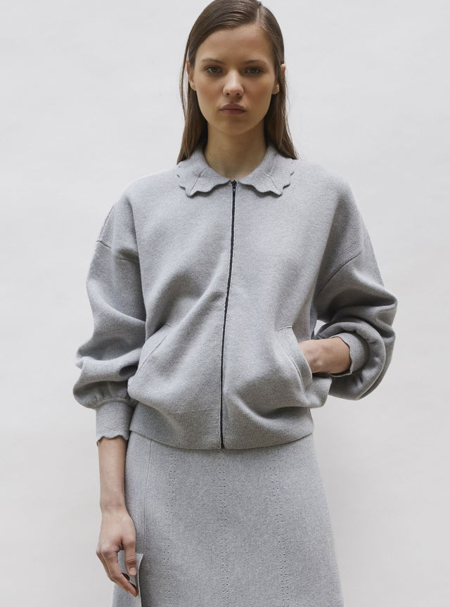 veste en maille col croquet - Image principale