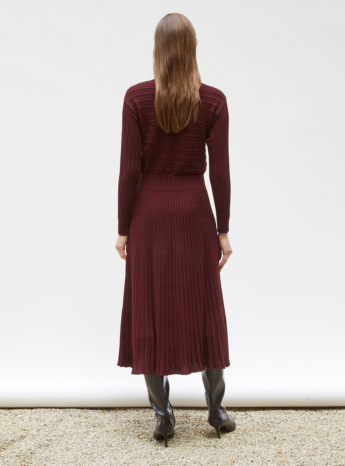 maroon pleated dress Azazie 2026 Lace Up Ruffles A-Line Prom Dress Burgundy Gown