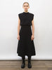 Robe couture col croquet noir profond - Vêtement en maille de luxe Molli