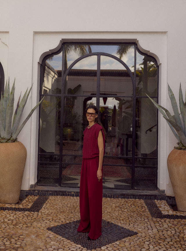 lightweight fluid knit pants - Image principale