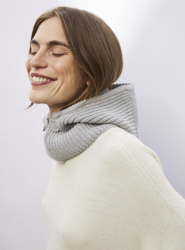 Zippered rib-knit balaclava - Image principale