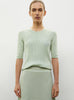 Top fin maille pointelle