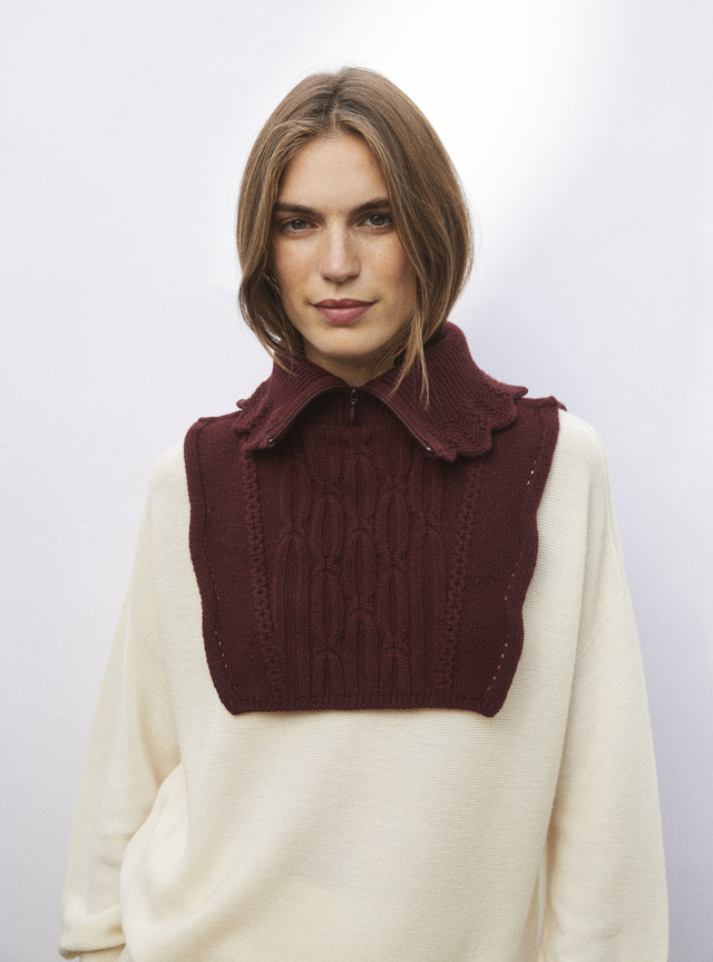 Zip-collar knit dickie - Image principale