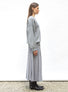 Chemise de luxe femme - Sweat loose finitions smockées gris souris