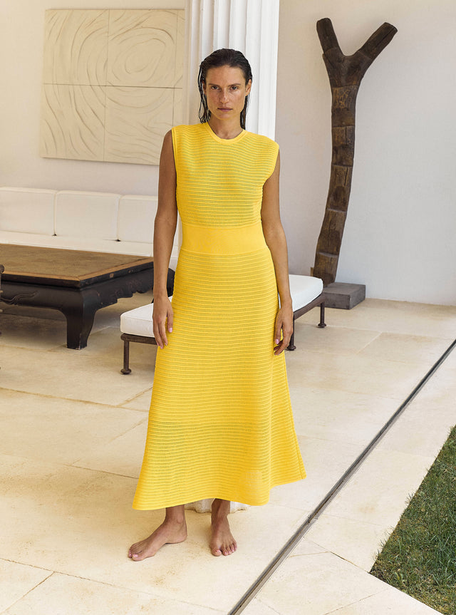 Robe longue maille pointelle - Image principale