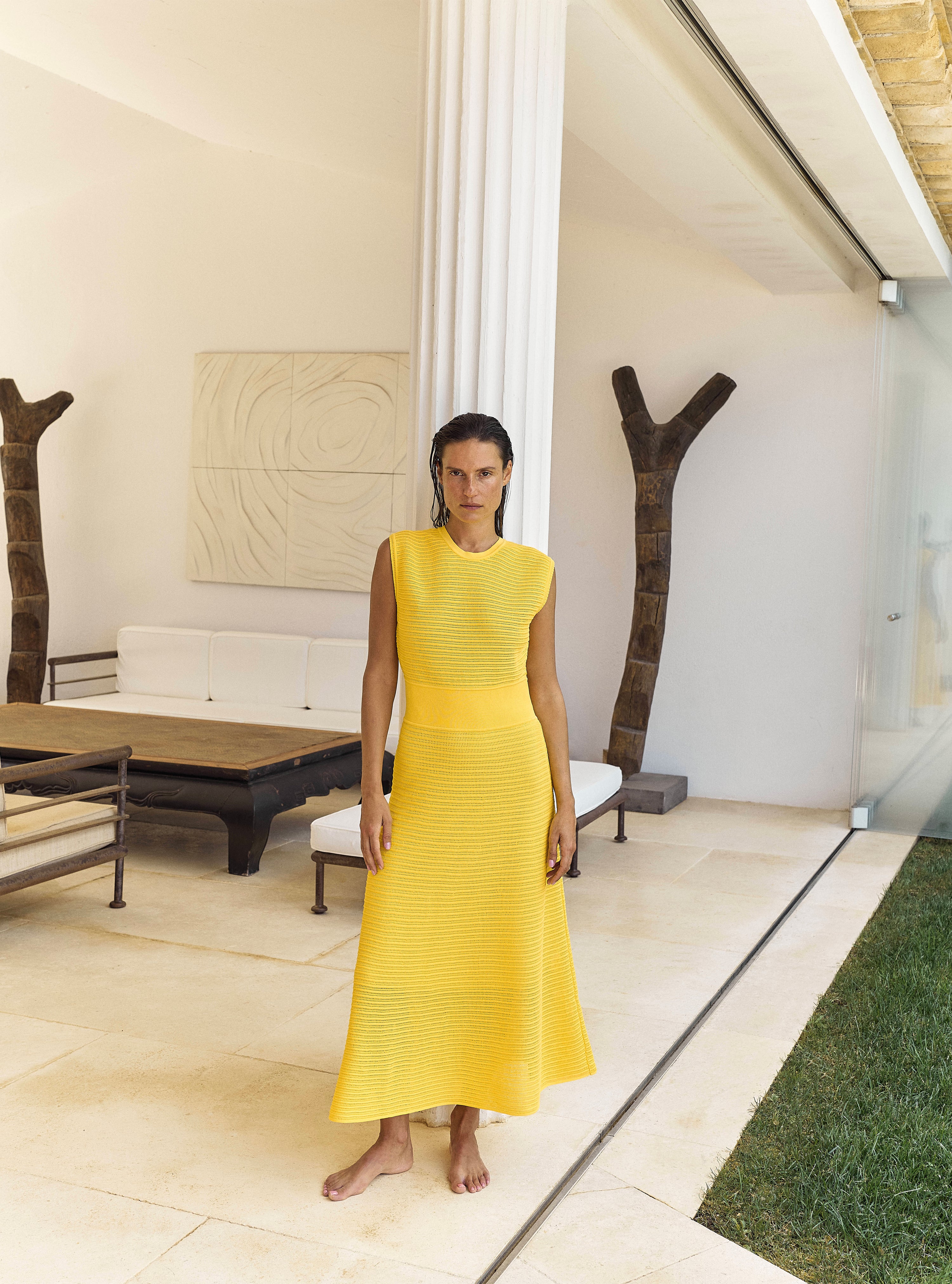 Robe longue maille pointelle soleil - Molli
