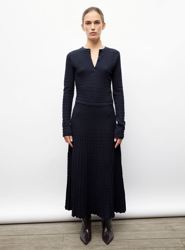 robe fluide maille cannage - Image principale