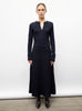 robe fluide maille cannage noir profond - Vêtement en maille de luxe Molli