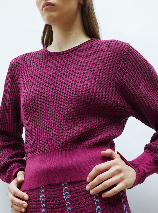 top fin maille mini-cannage - Image principale