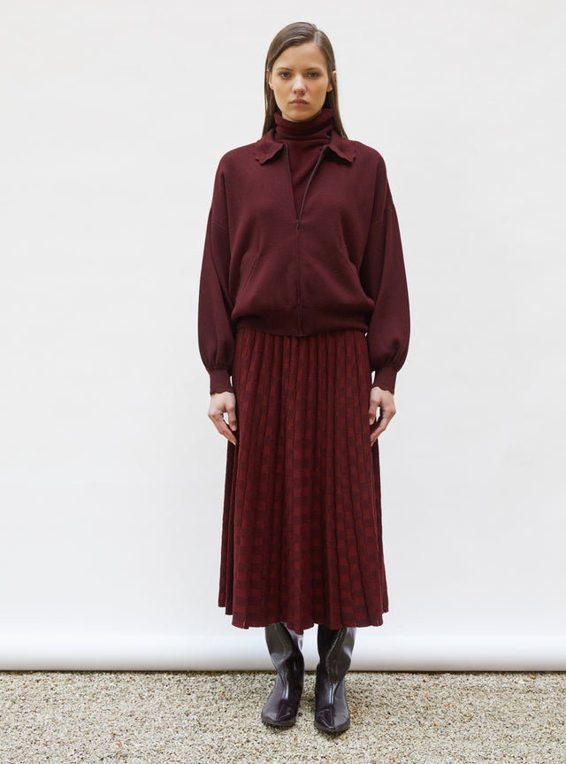 delicate skirt in a wavy knit - Image principale