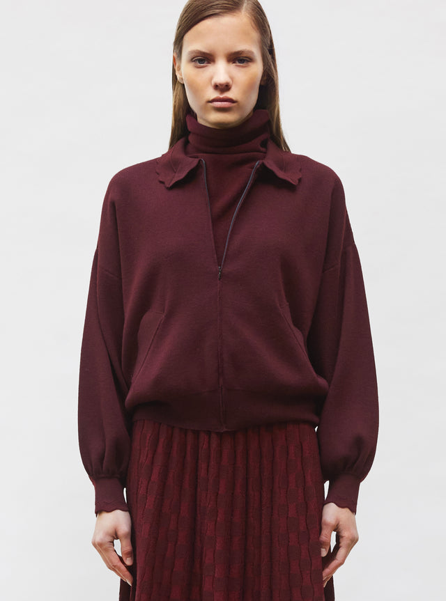 veste en maille col croquet - Image principale