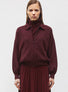 Veste en maille col croquet amarante - Vêtement de luxe femme