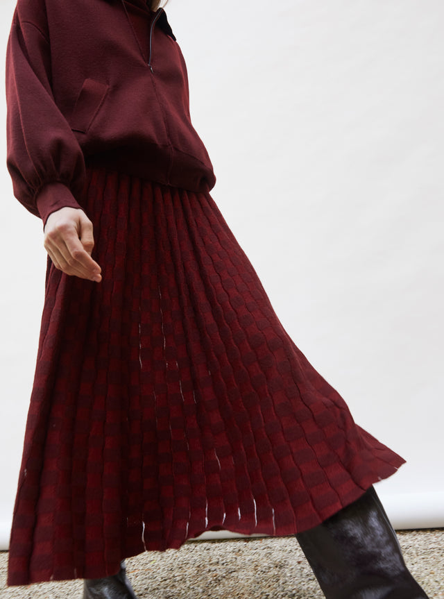 delicate skirt in a wavy knit - Image principale