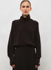 Pull fin col montant ebene - Vêtement de luxe femme