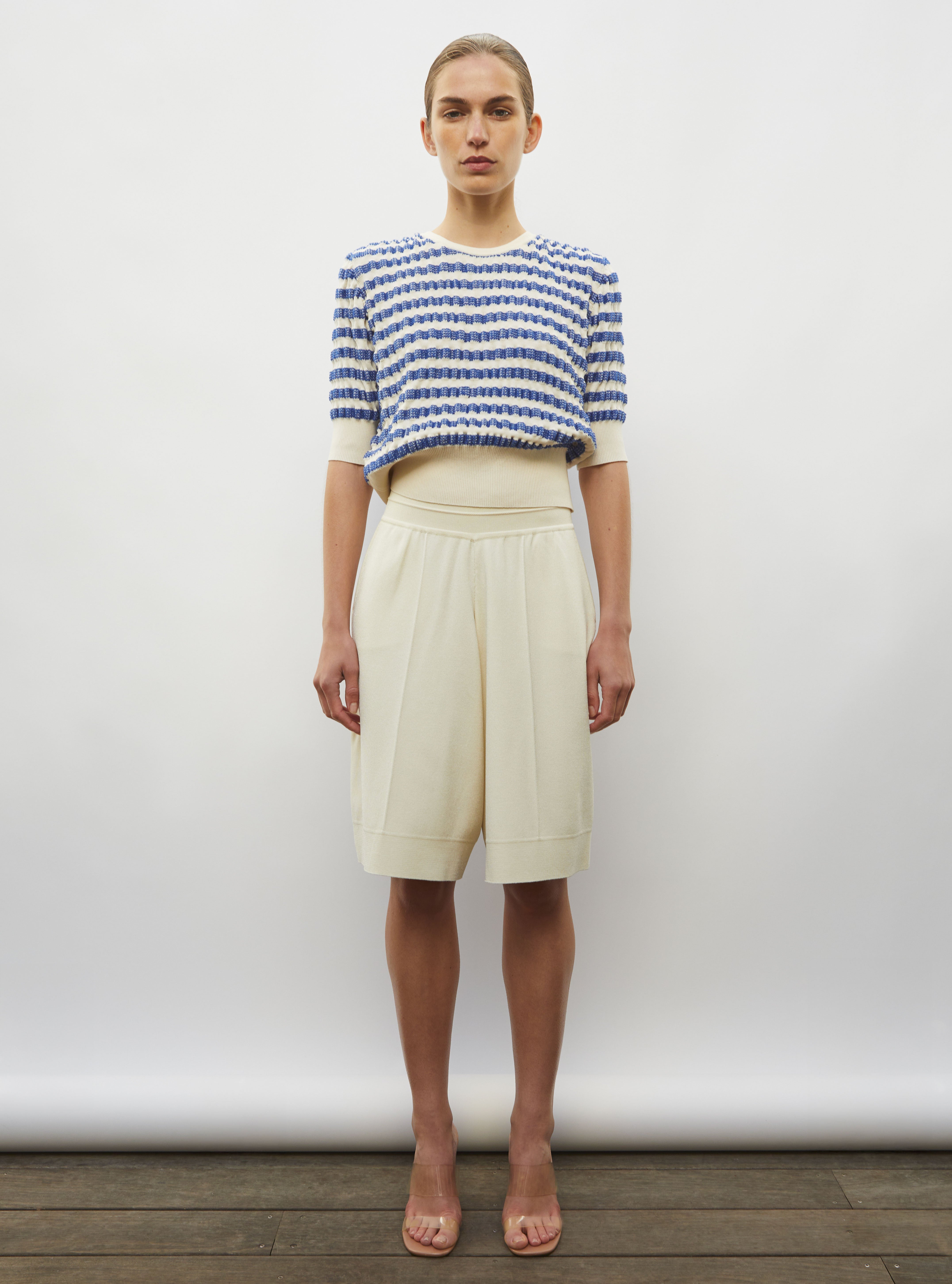 sailor sweater waffled knit natural-denim | Molli