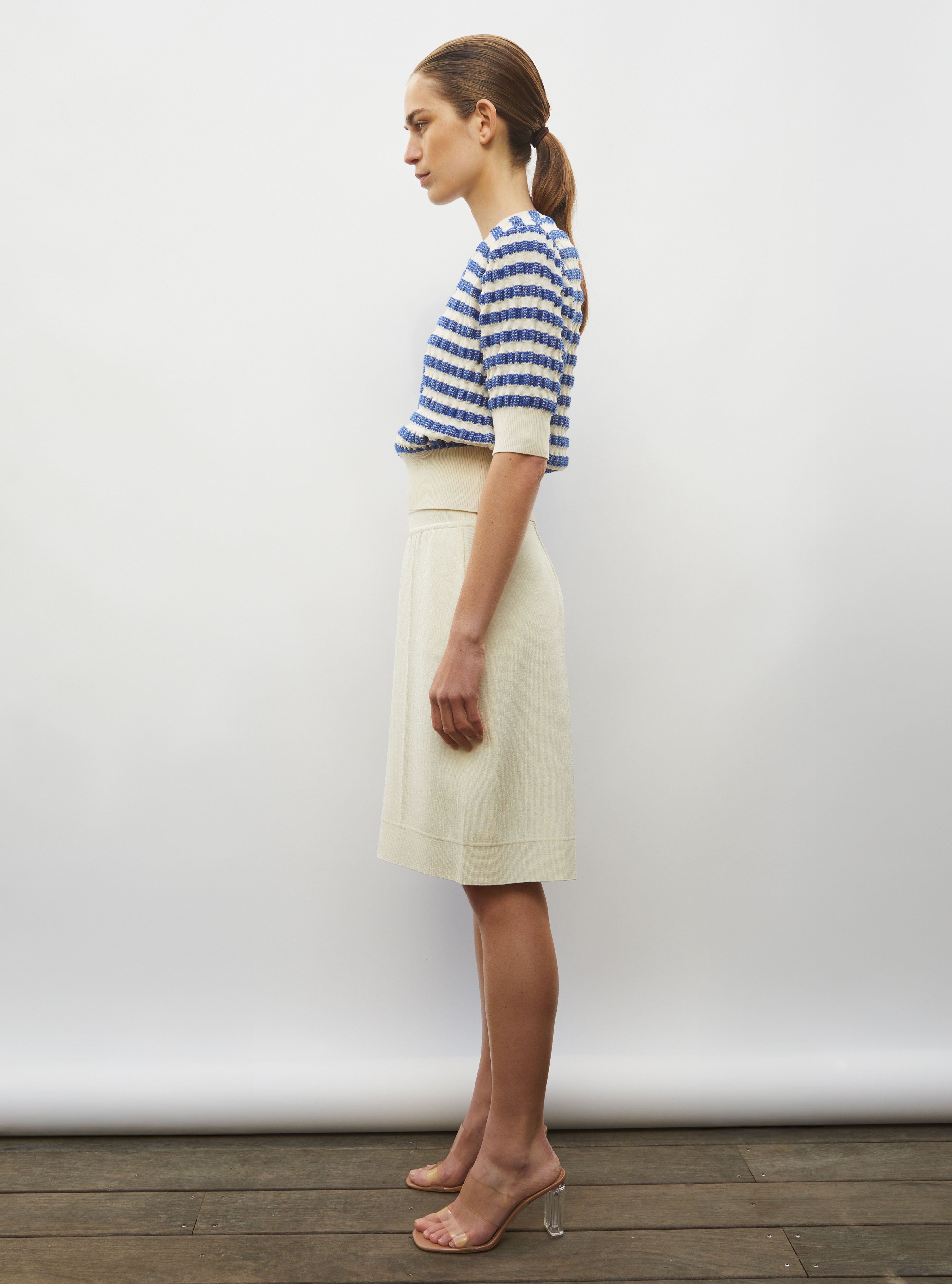 sailor sweater waffled knit natural-denim | Molli
