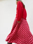 Jupe délicate maille ondulée Rouge vif - Jupe de luxe