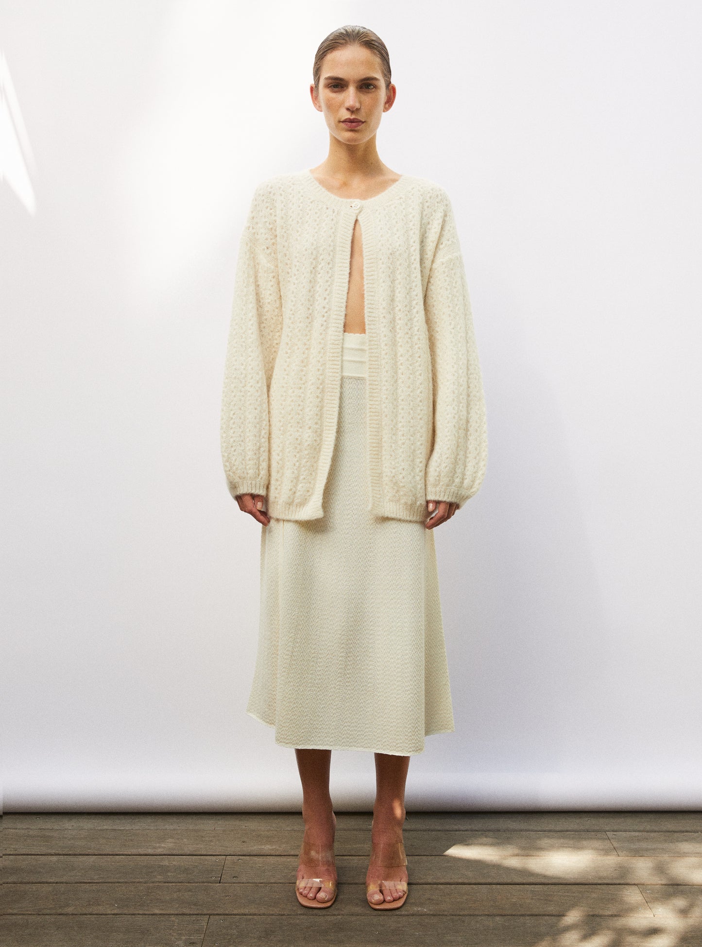 Cardigan de luxe femme - Cardigan maille moelleuse naturel