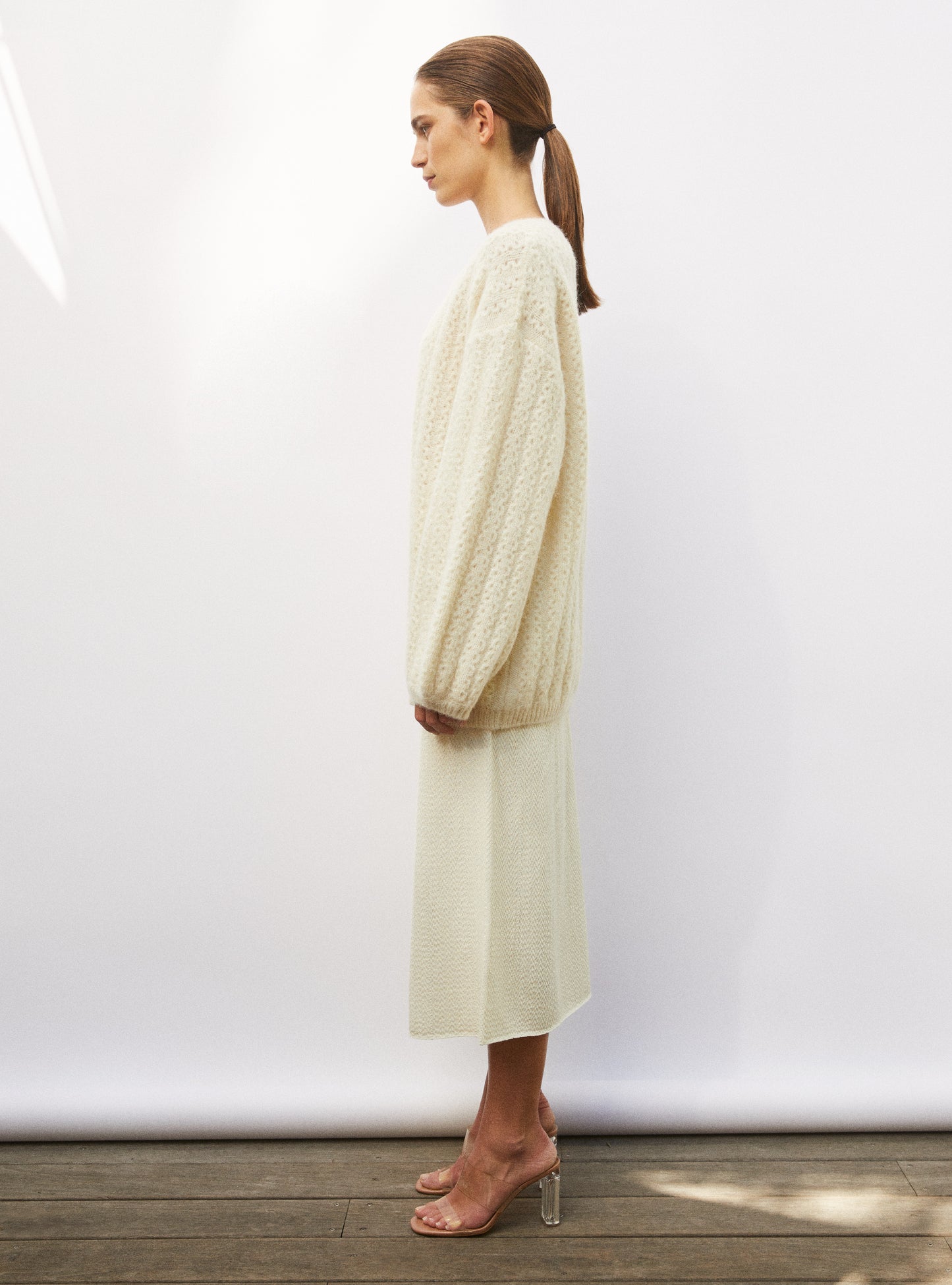 Cardigan maille moelleuse naturel - Cardigan de luxe