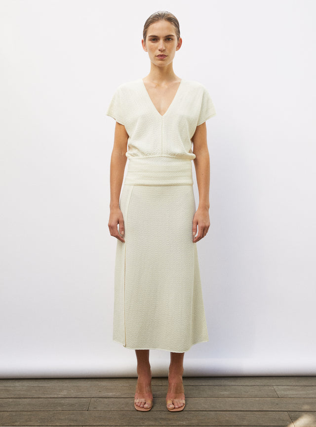 top in herringbone knit - Image principale