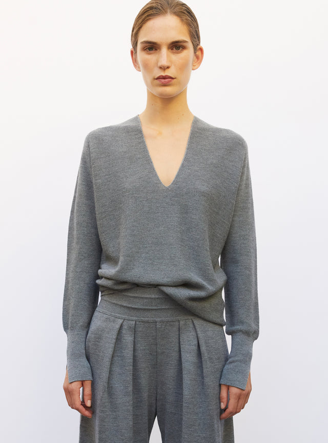 top fin oversize col v - Image principale